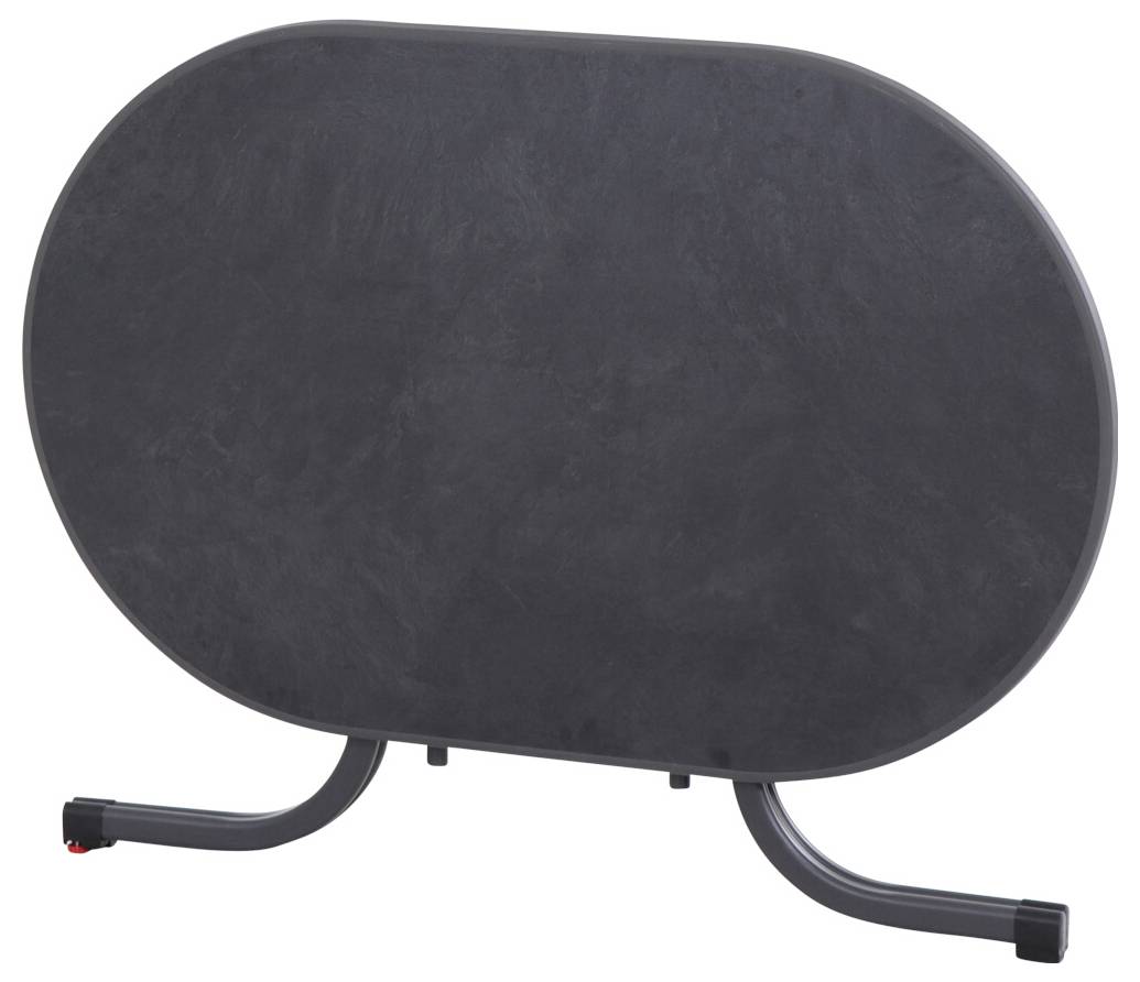 Siena Garden Paco N47122 Gartentisch Stahl, Melamin Anthrazit (matt), Schiefer, Antik