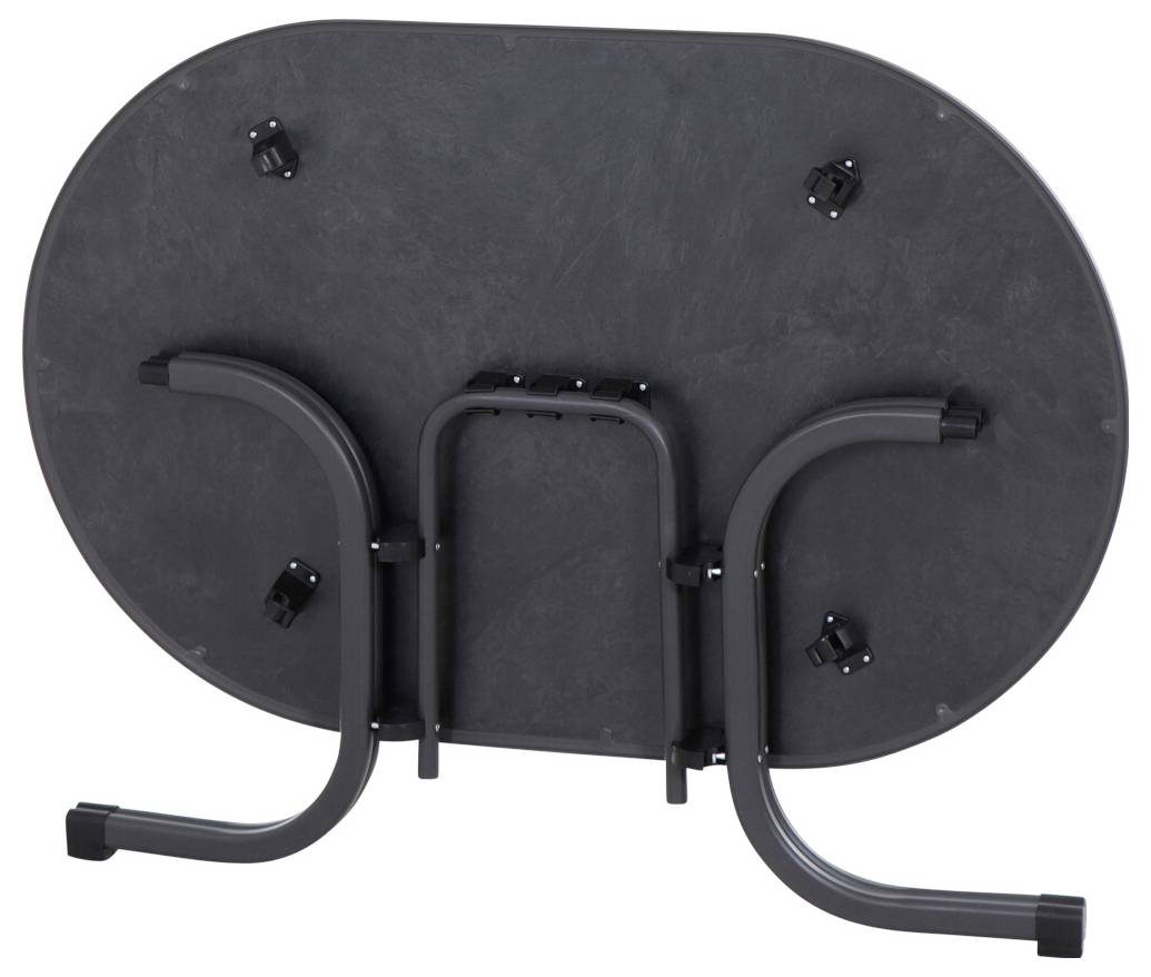 Siena Garden Paco N47122 Gartentisch Stahl, Melamin Anthrazit (matt), Schiefer, Antik