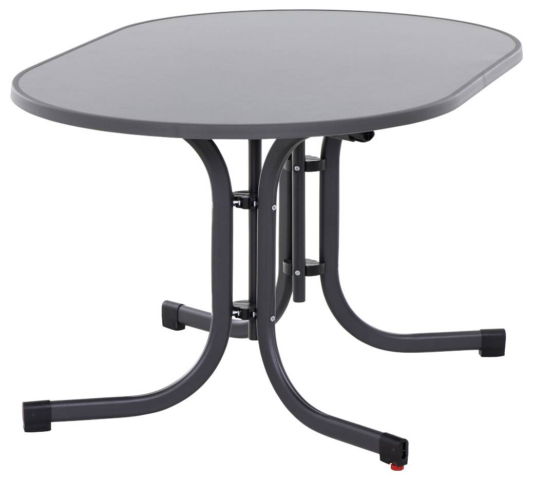 Siena Garden Paco N47122 Gartentisch Stahl, Melamin Anthrazit (matt), Schiefer, Antik