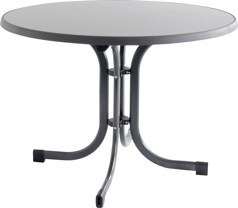 Siena Garden T60678 Gartentisch Stahl, Melamin Anthrazit (matt), Schiefer, Antik