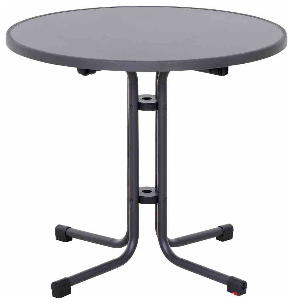 Siena Garden N47121 Gartentisch Stahl, Melamin Anthrazit (matt), Schiefer, Antik