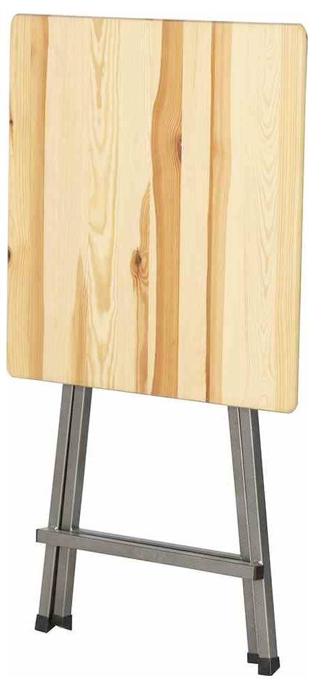 FUNSTAR 101735 Gartentisch Stahl, Kiefernholz Grau, Natur