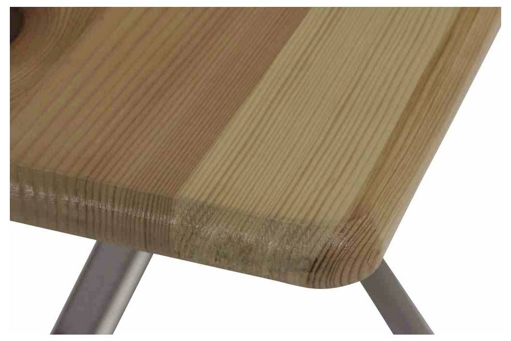 FUNSTAR 747218 Gartentisch Stahl, Kiefernholz Grau, Natur