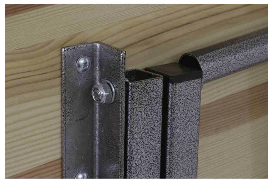 FUNSTAR 747218 Gartentisch Stahl, Kiefernholz Grau, Natur