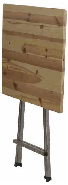 FUNSTAR 747218 Gartentisch Stahl, Kiefernholz Grau, Natur