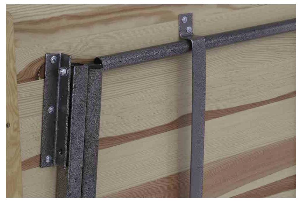 FUNSTAR 101739 Gartentisch Stahl, Kiefernholz Grau, Natur