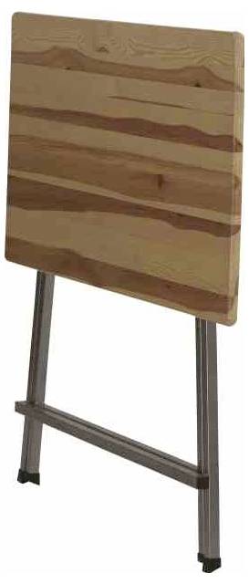 FUNSTAR 101739 Gartentisch Stahl, Kiefernholz Grau, Natur