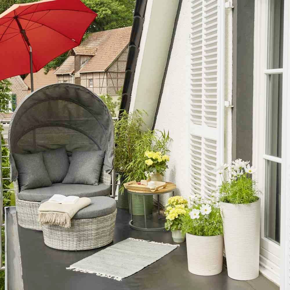 Siena Garden City L32206 Mittelstockschirm Stahl, Polyester