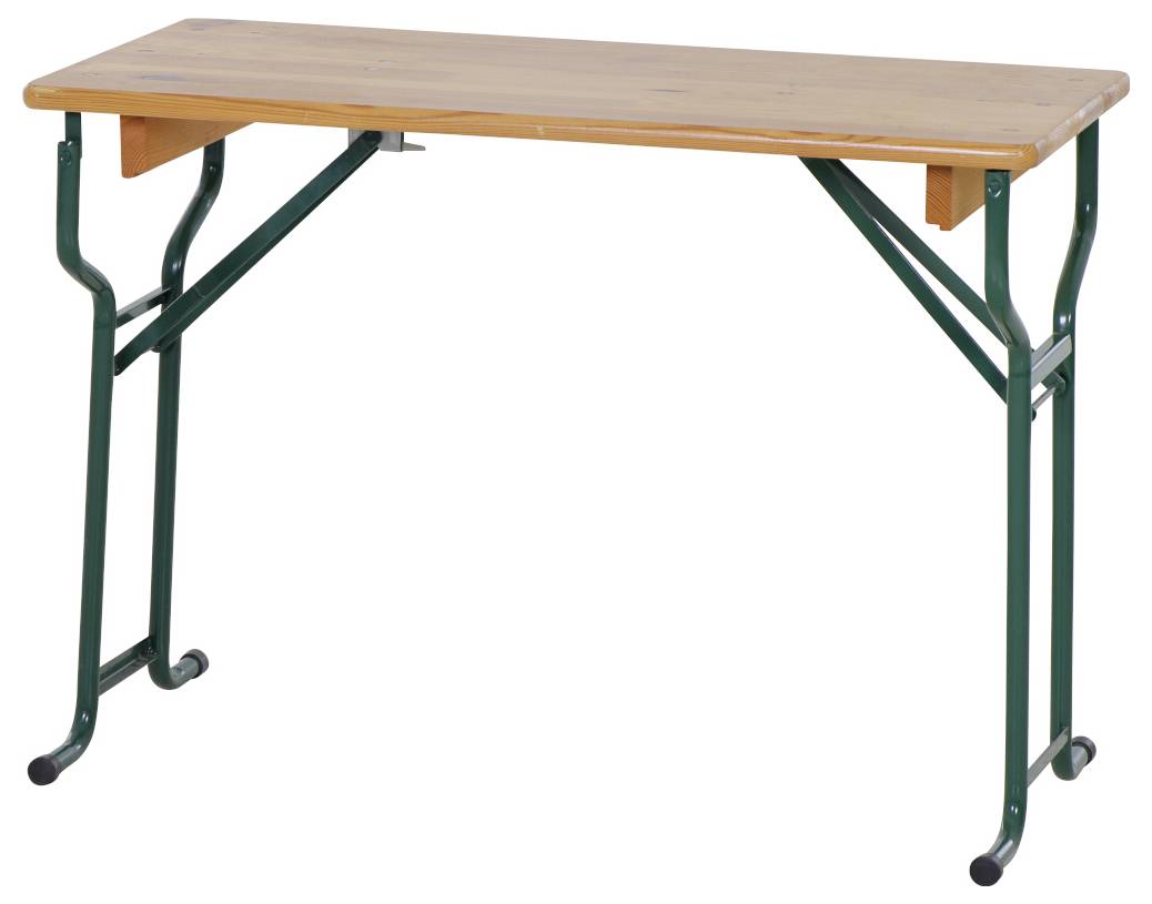 FUNSTAR 945138 Festzeltgarnitur Stahl, Kiefernholz Grün, Natur