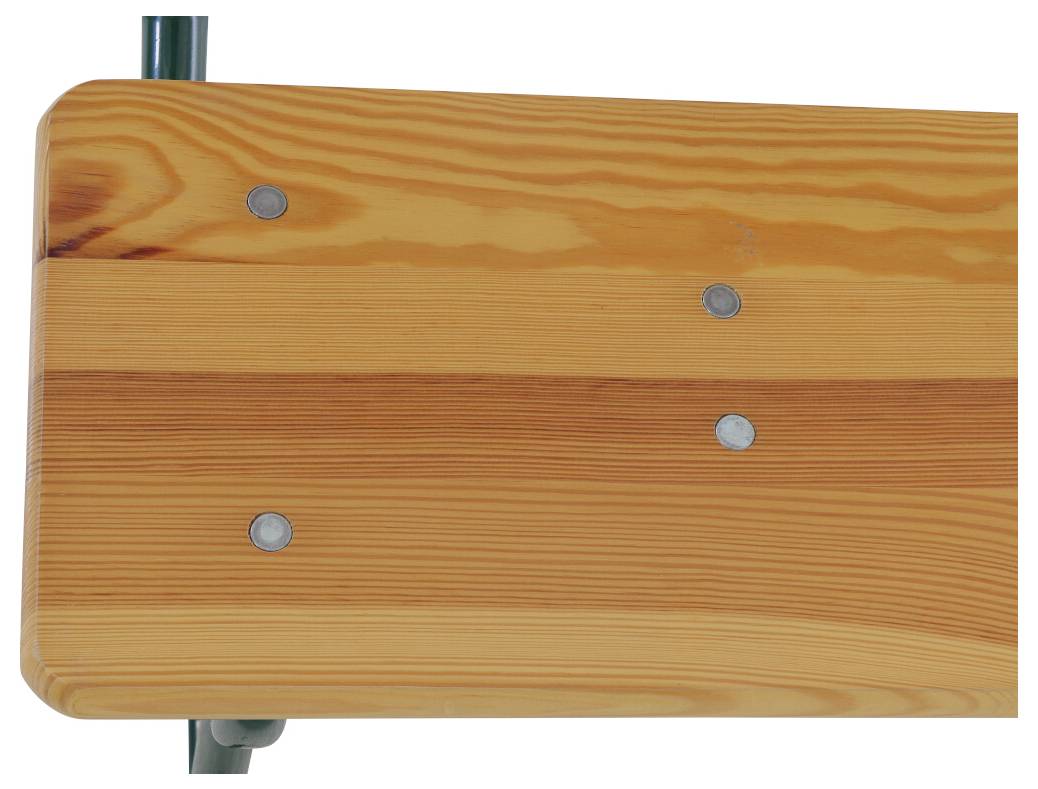 FUNSTAR 945138 Festzeltgarnitur Stahl, Kiefernholz Grün, Natur