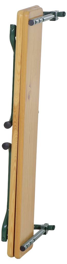 FUNSTAR 945138 Festzeltgarnitur Stahl, Kiefernholz Grün, Natur