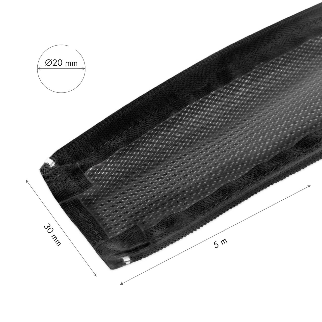 LogiLink KAB0082 KAB0082 Kabelschlauch 20mm (max) Schwarz 5m