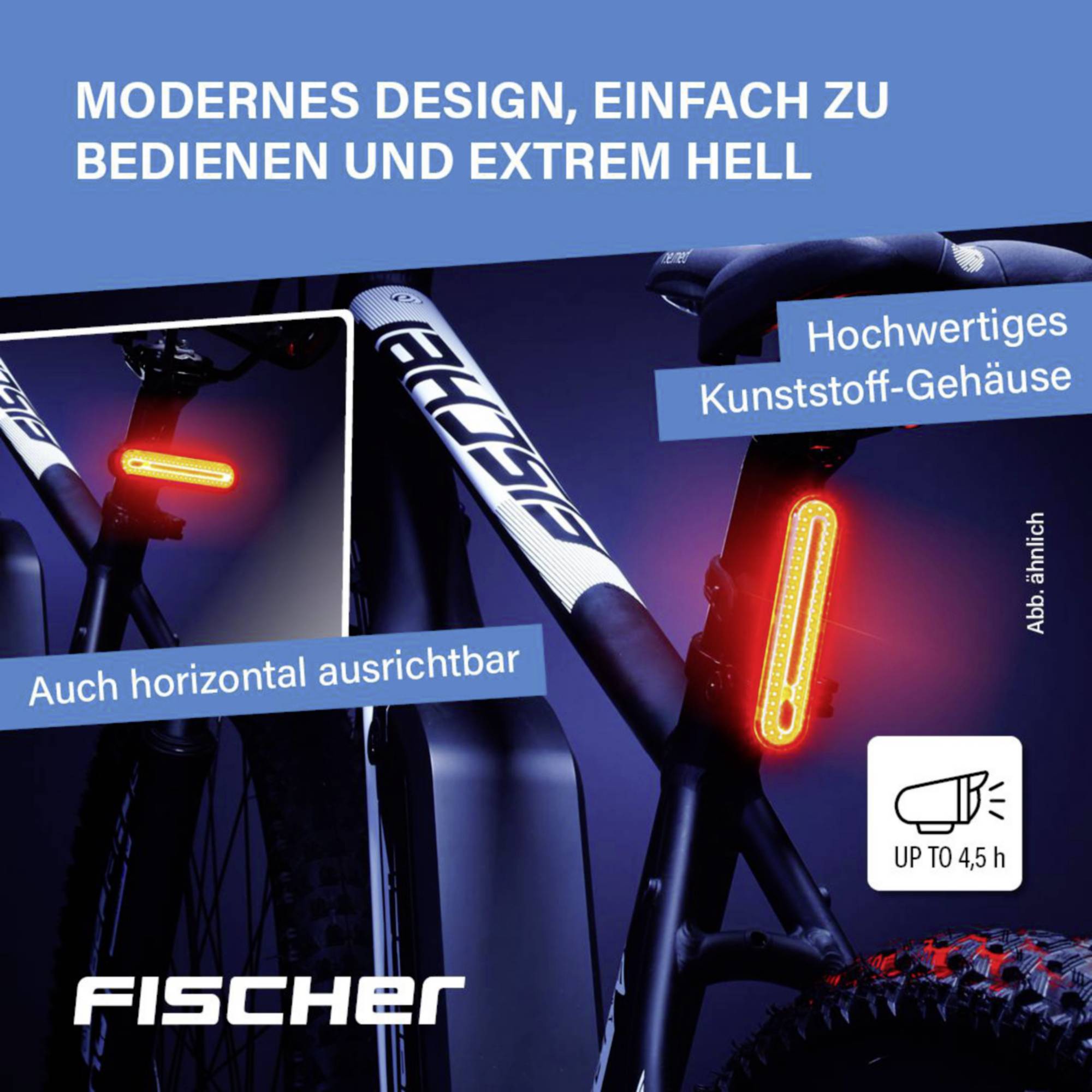 FISCHER FAHRRAD Fahrrad-Rücklicht LED akkubetrieben
