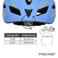 FISCHER FAHRRAD Urban Montis Fahrrad-Helm Blau Konfektionsgröße=S/M Kopfumfang=52-59cm FISCHER FAHRRAD Urban Montis Fahrrad-Helm Blau Konfektionsgröße=S/M Kopfumfang=52-59cm
