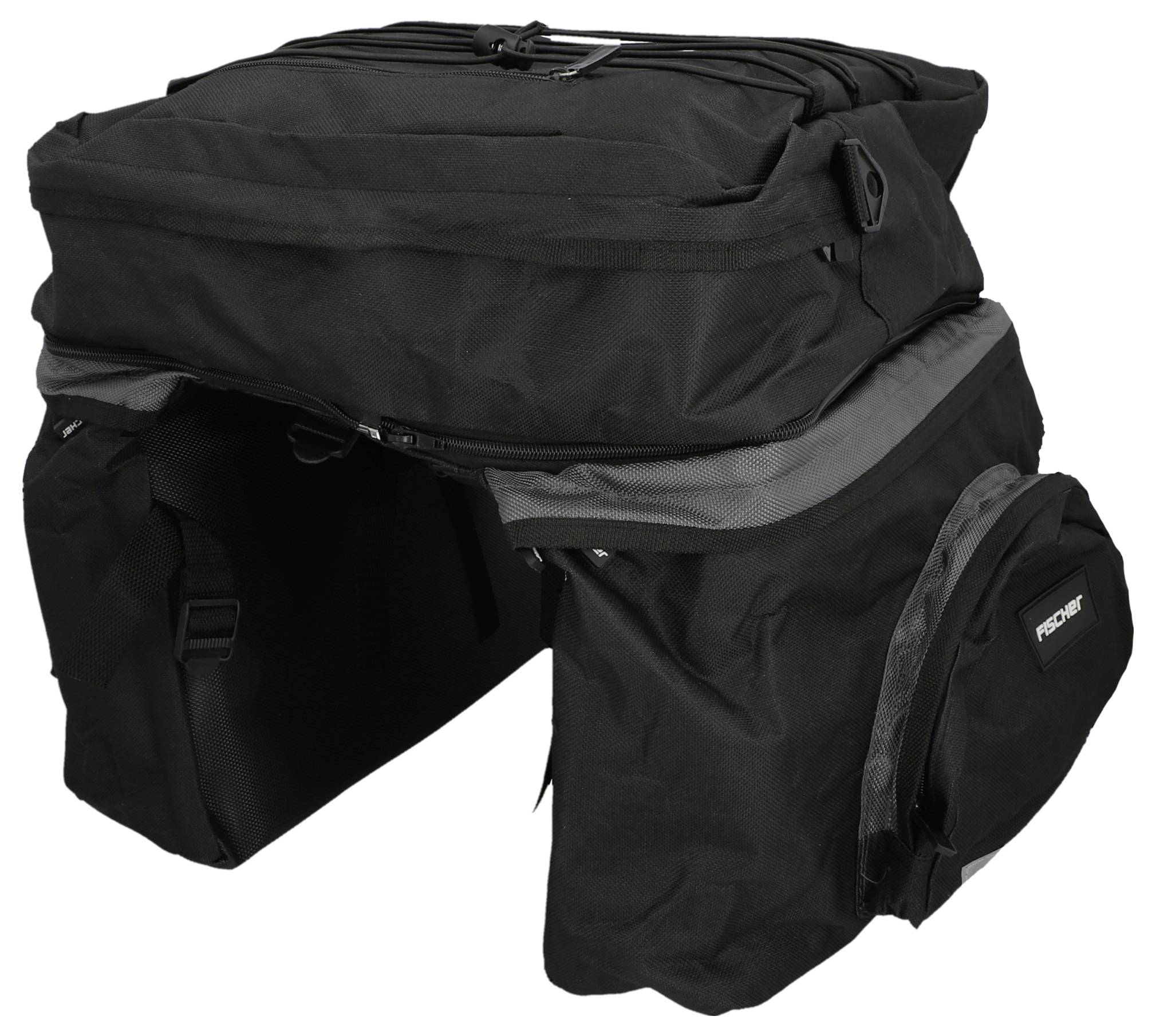 FISCHER FAHRRAD Gepäckträgertasche Schwarz