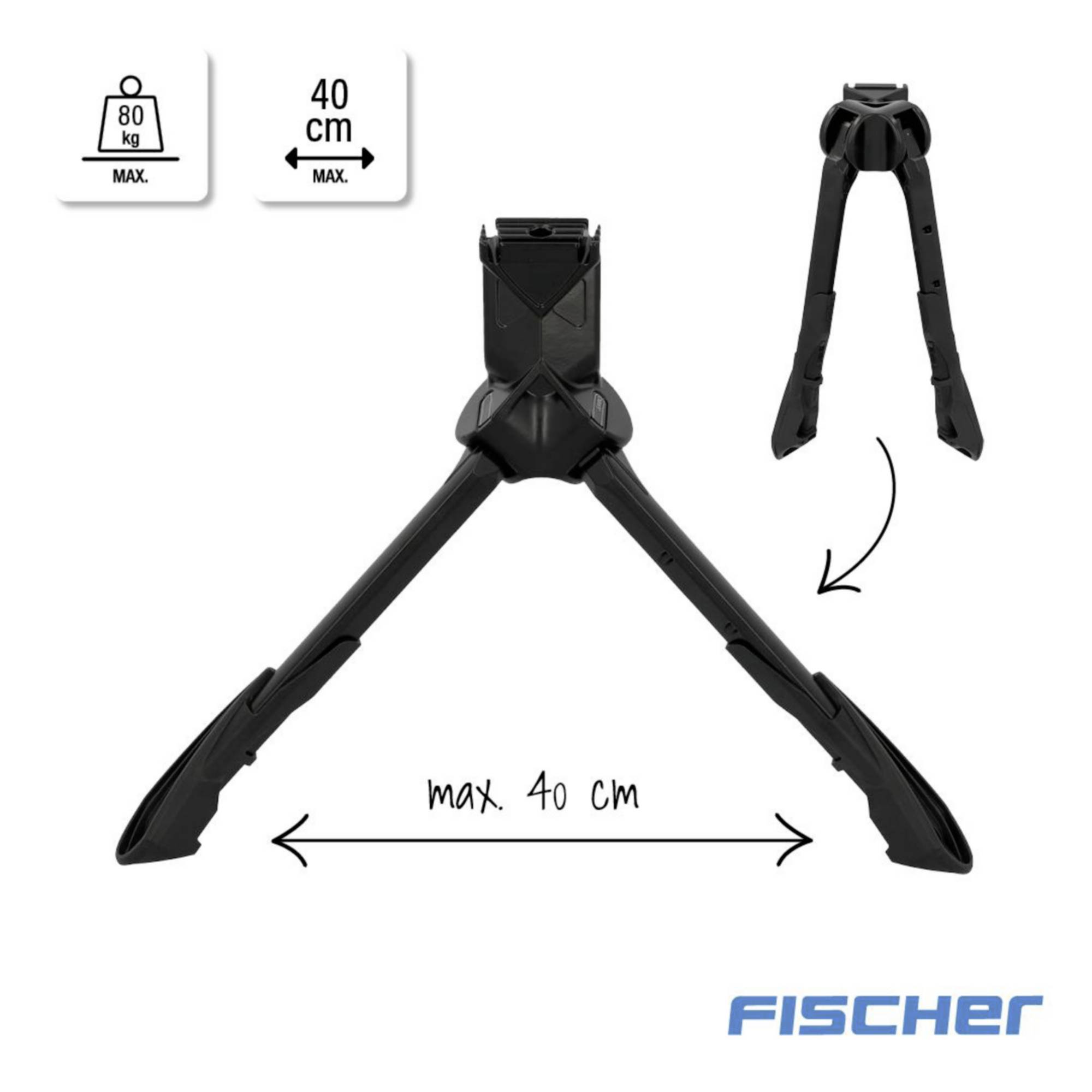 FISCHER FAHRRAD 50176:FISCHER Fahrradständer Aluminium Schwarz