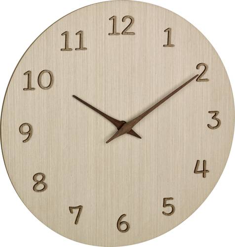 TFA Dostmann 60.3072.01 Quarz Wanduhr 29.8mm x 4.1mm x 29.8mm Holz (hell)
