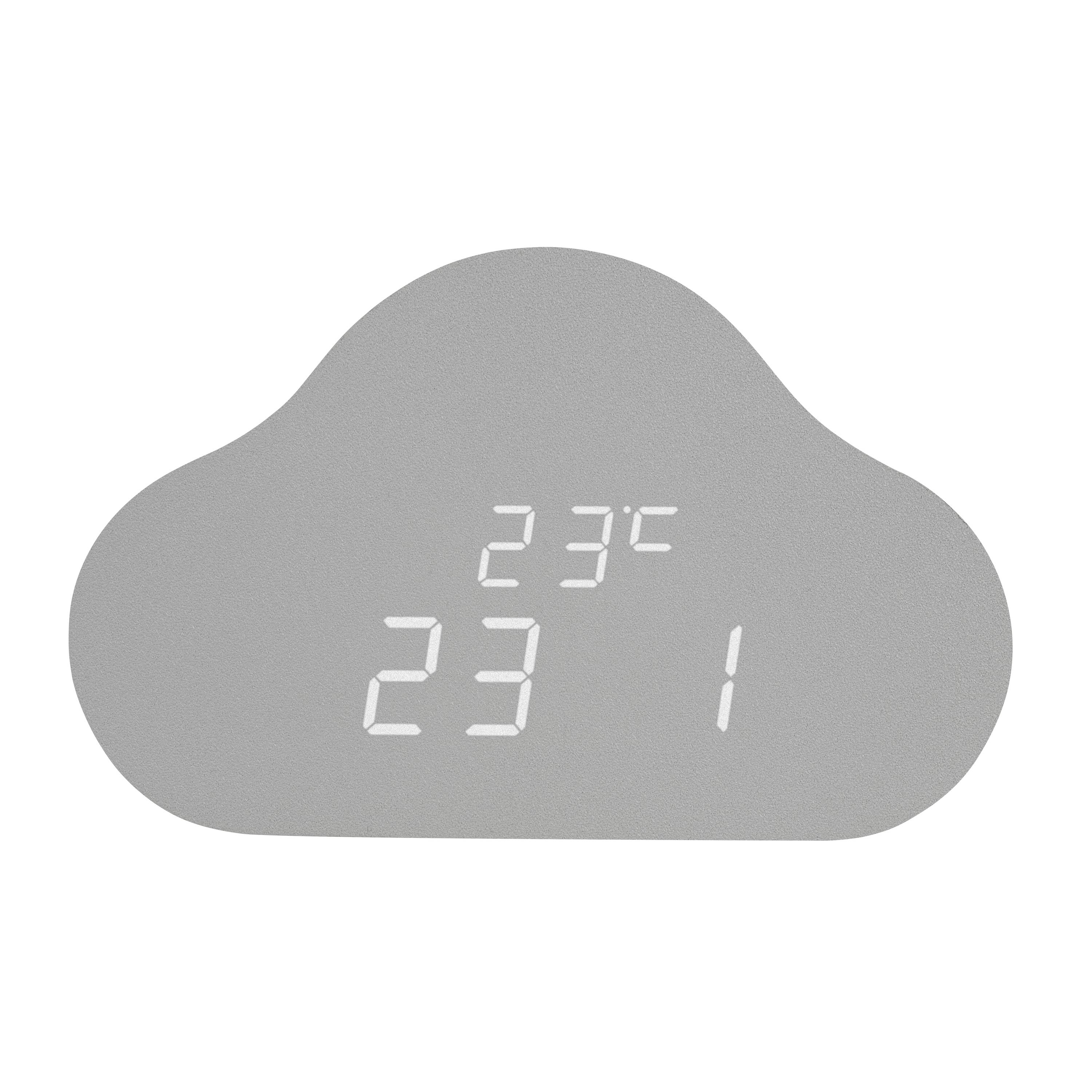 TFA Dostmann 60.2040.15 Quarz Kinderwecker Grau Alarmzeiten 1