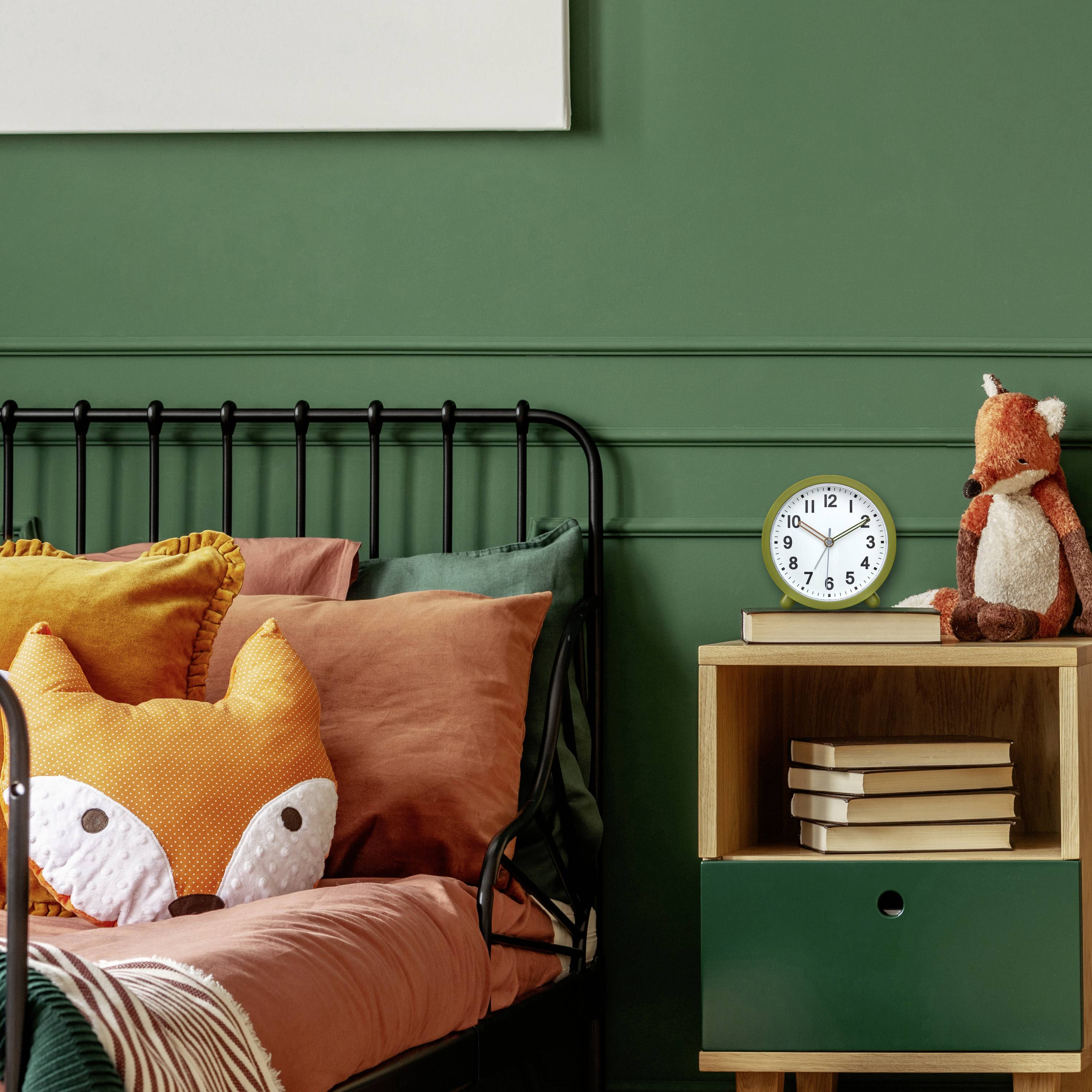 TFA Dostmann 60.1043.04 Quarz Wecker Oliv, Grün Alarmzeiten 1 Leisegang-Uhrwerk