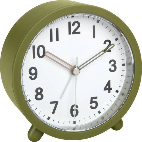 TFA Dostmann 60.1043.04 Quarz Wecker Oliv, Grün Alarmzeiten 1 Leisegang-Uhrwerk
