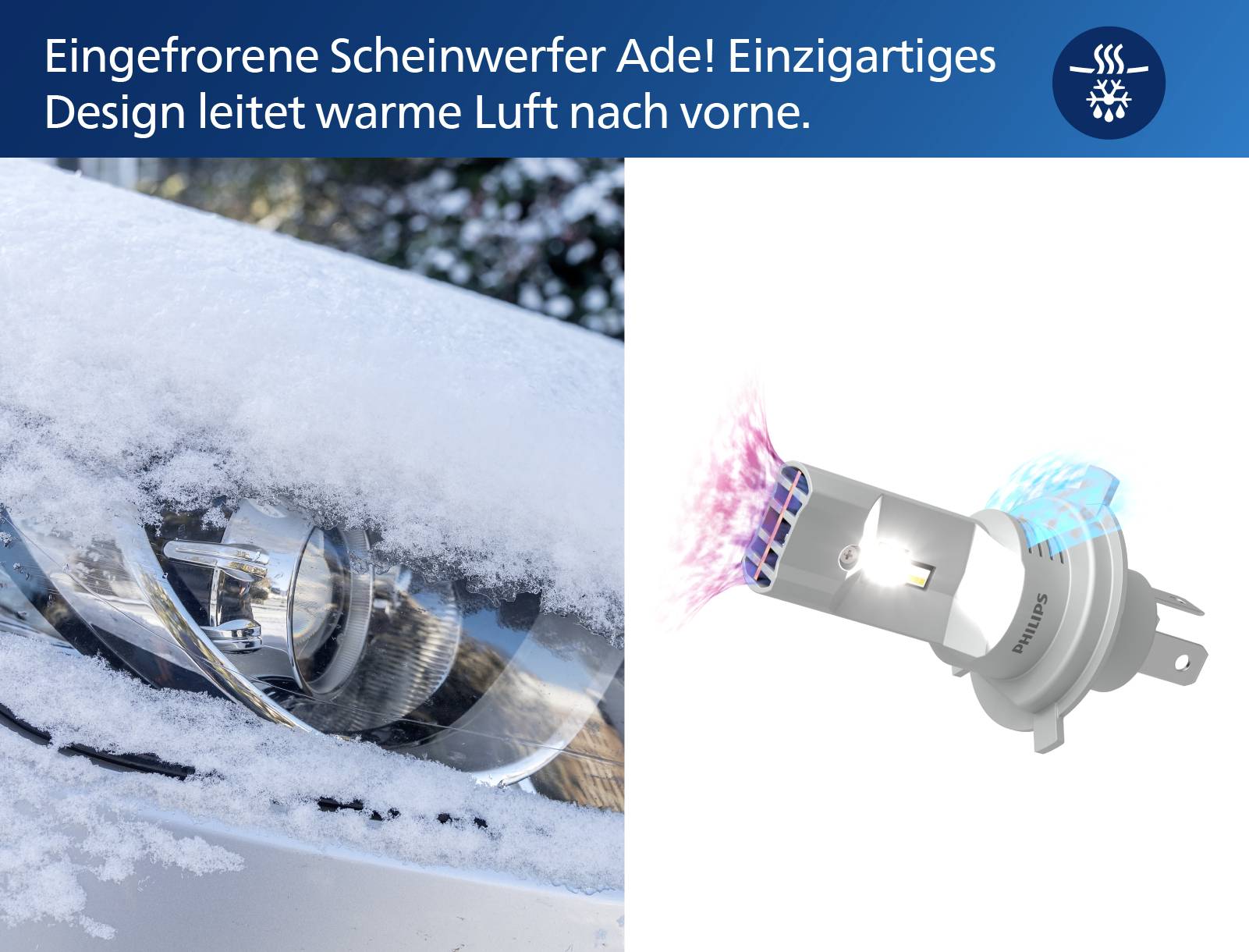 Philips Automotive 11342U60B2X2 LED Leuchtmittel Ultinon Pro6000 H4 12V