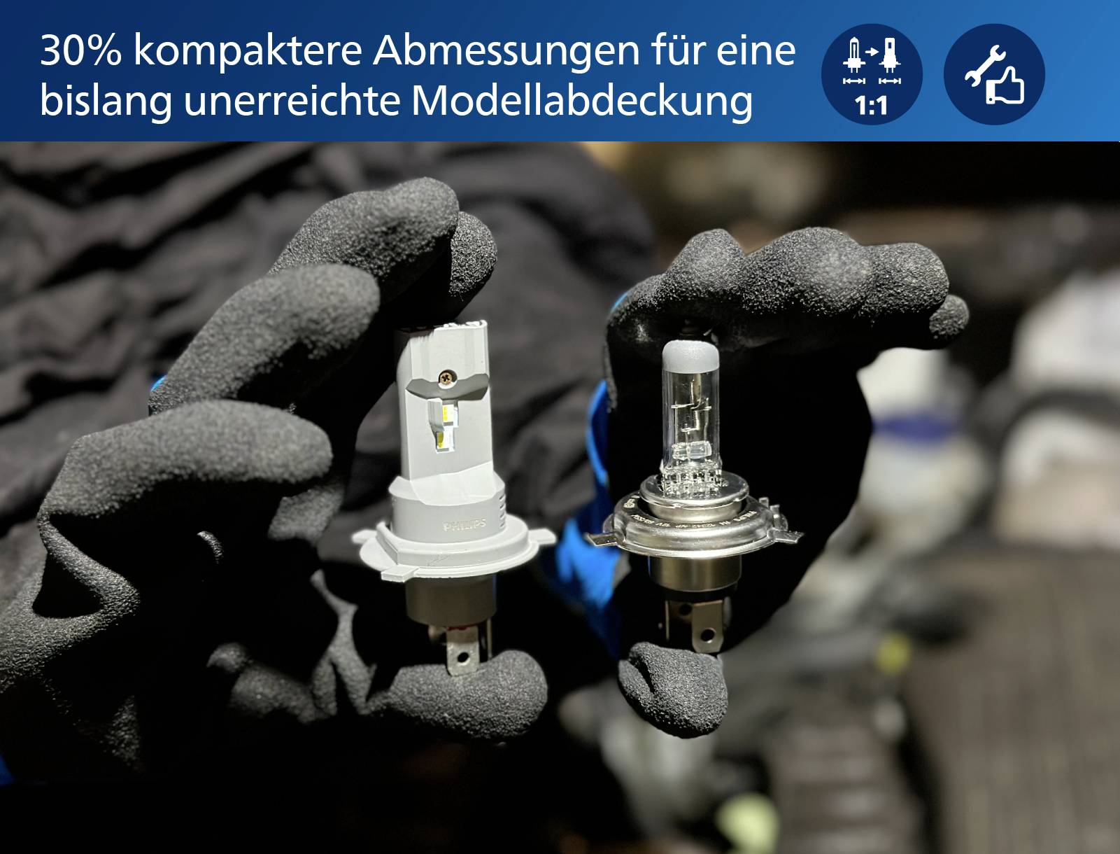 Philips Automotive 11342U60B2X2 LED Leuchtmittel Ultinon Pro6000 H4 12V