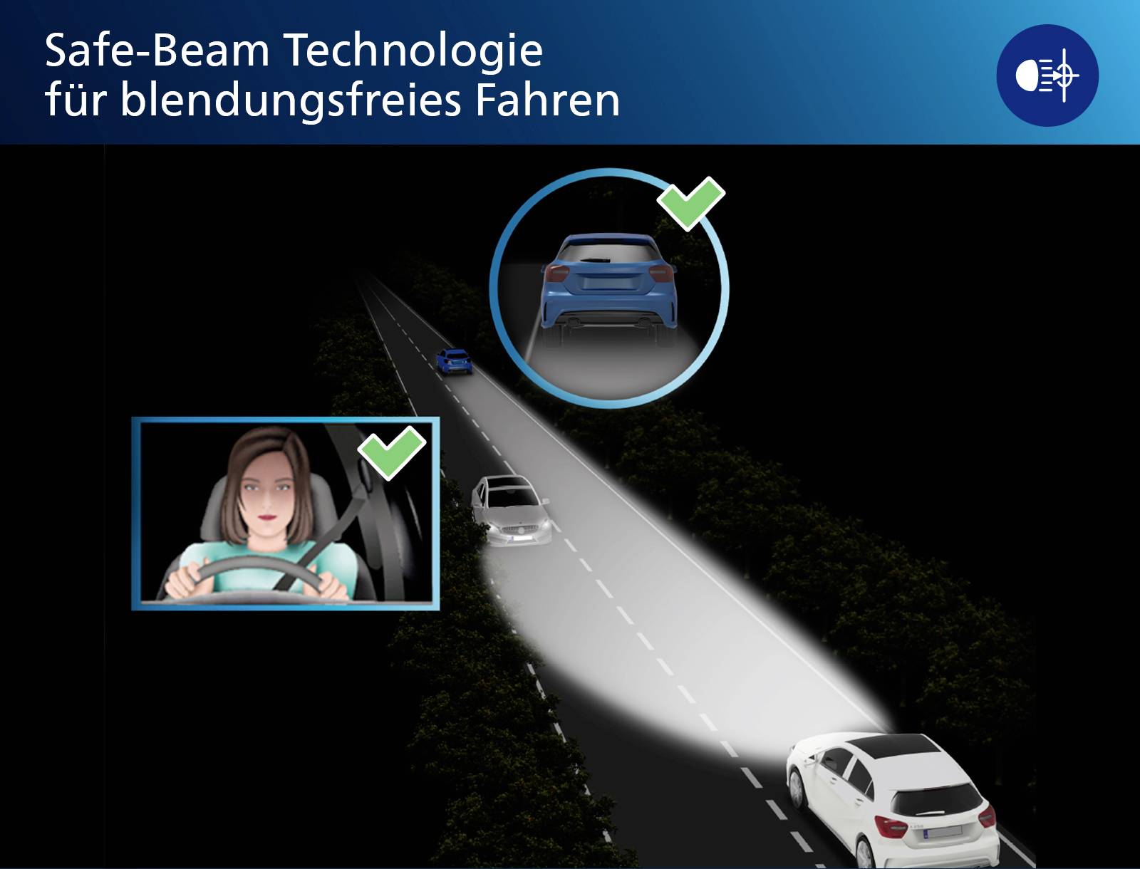 Philips Automotive 11342U60B2X2 LED Leuchtmittel Ultinon Pro6000 H4 12 V