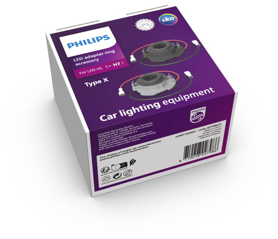 Philips Automotive Kfz Lampenfassung 11020X2 Sockel PX26d Bauart (Kfz-Leuchtmittel) H7