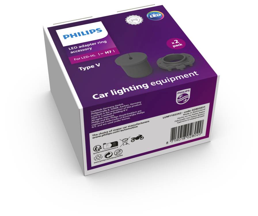 Philips Automotive Kfz Lampenfassung 11022X2 Sockel PX26d Bauart (Kfz-Leuchtmittel) H7