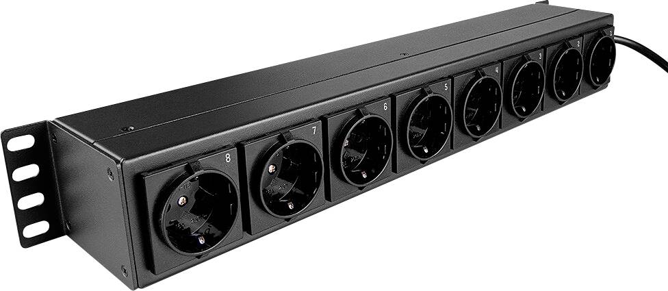 LINDY 73025 Steckdosenleiste 19 Zoll Schwarz Kaltgerätestecker 1St.