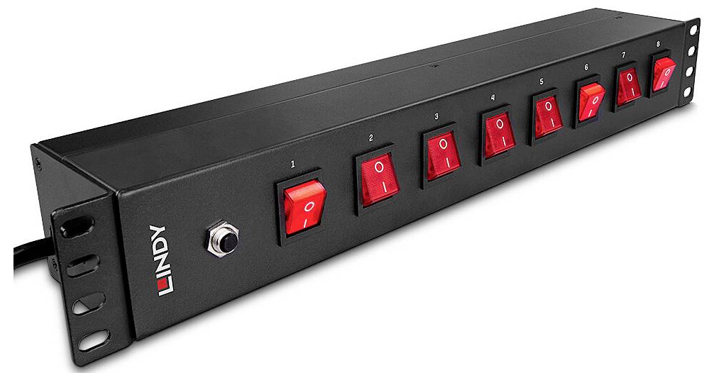 LINDY 73025 Steckdosenleiste 19 Zoll Schwarz Kaltgerätestecker 1St.