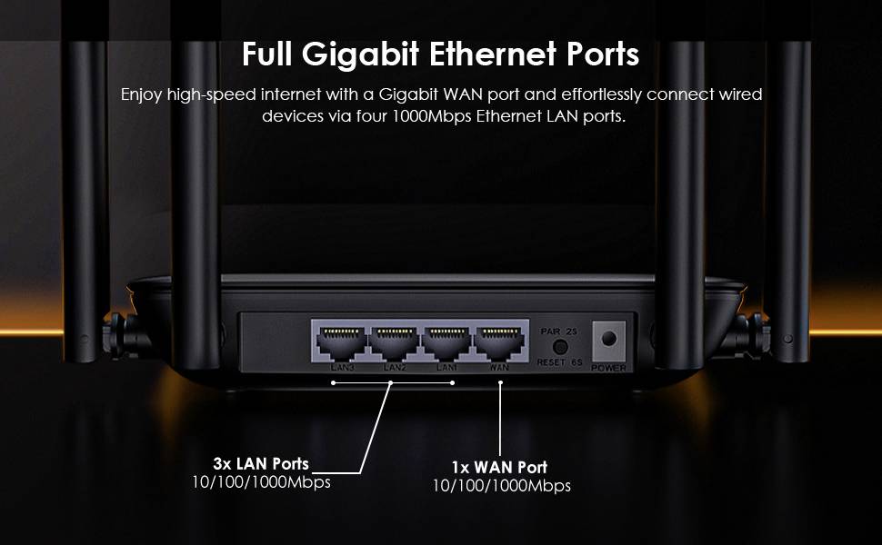 Wavlink BE3600 WLAN Router 2.4GHz, 5GHz 3568MBit/s