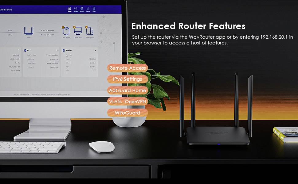 Wavlink BE3600 WLAN Router 2.4 GHz, 5 GHz 3568 MBit/s
