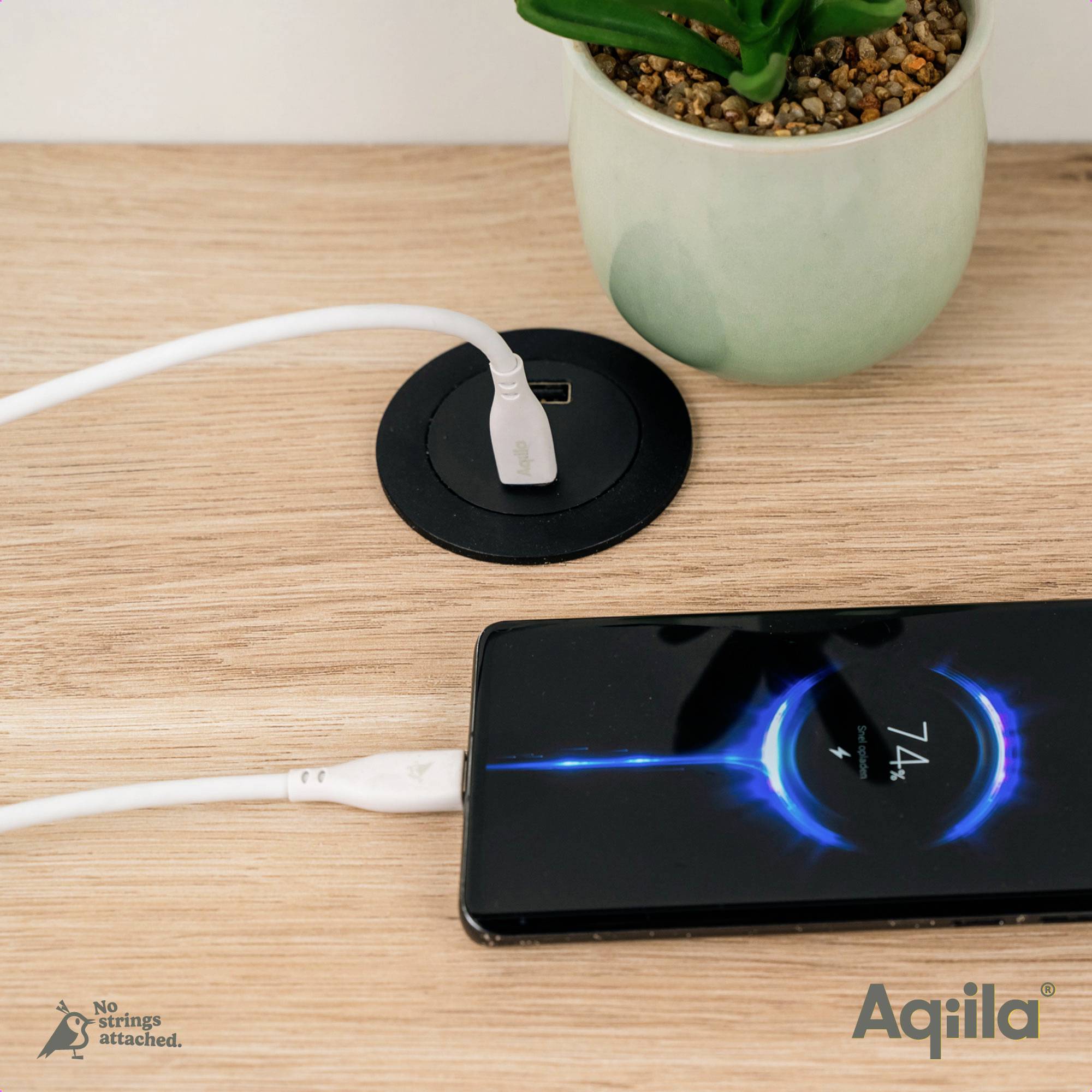 Aqiila Cablebird CS21 USB-C® Kabel USB 2.0 Apple Lightning Stecker 1.00m Weiß AQCBPBIC3SI836