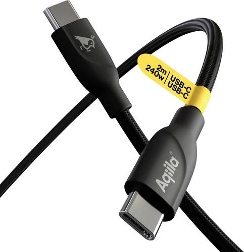 Aqiila Cablebird CB12 USB-C® Kabel USB 2.0 USB-C® Stecker 2.00 m Schwarz AQCBPBICB3BD874