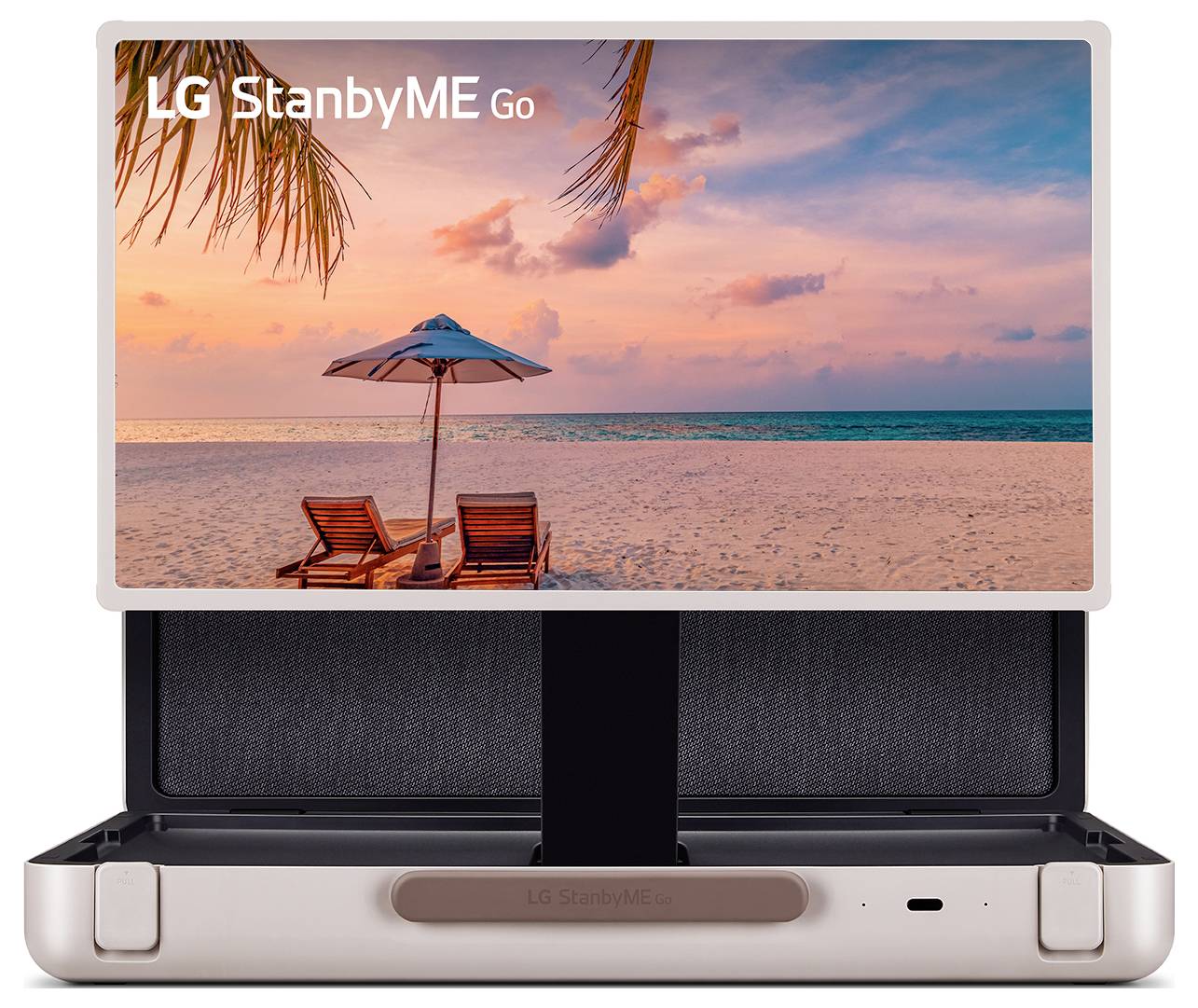 LG Electronics StanbyME Go (27LX5QKNA) LCD-TV 68cm 27 Zoll EEK E (A - G) Akkubetrieb, Full HD, Smart TV, WLAN Beige