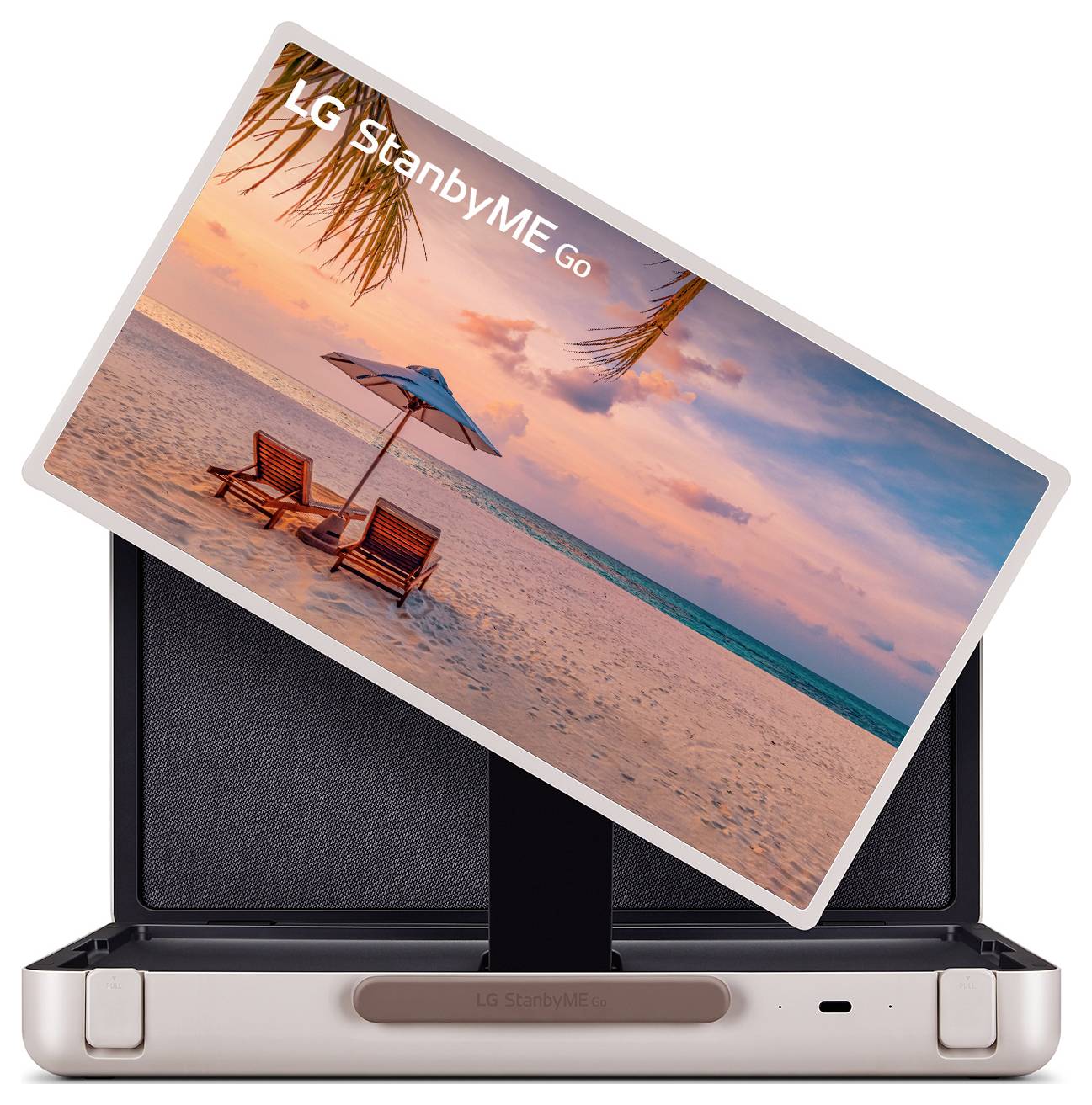 LG Electronics StanbyME Go (27LX5QKNA) LCD-TV 68cm 27 Zoll EEK E (A - G) Akkubetrieb, Full HD, Smart TV, WLAN Beige