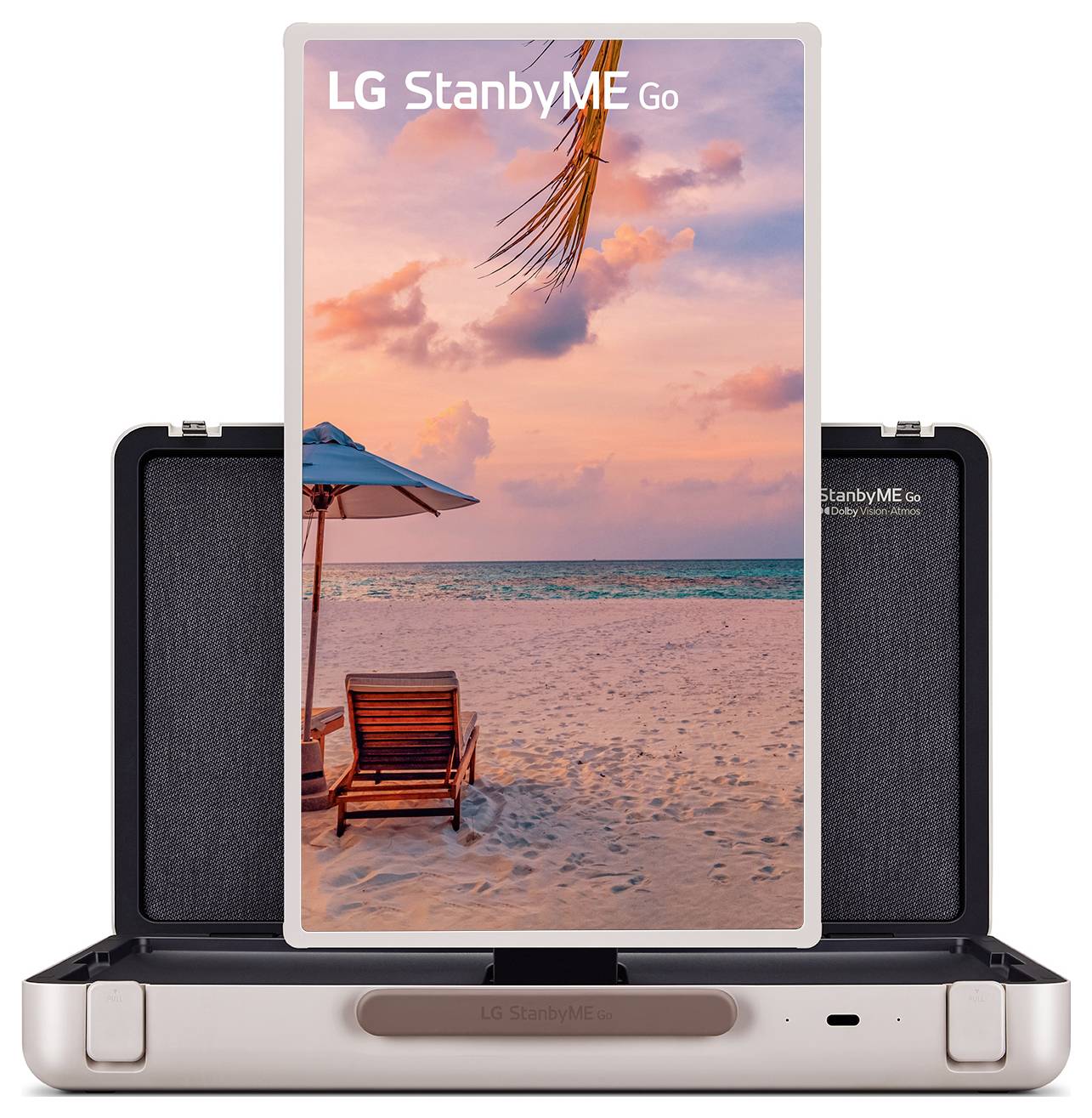 LG Electronics StanbyME Go (27LX5QKNA) LCD-TV 68cm 27 Zoll EEK E (A - G) Akkubetrieb, Full HD, Smart TV, WLAN Beige