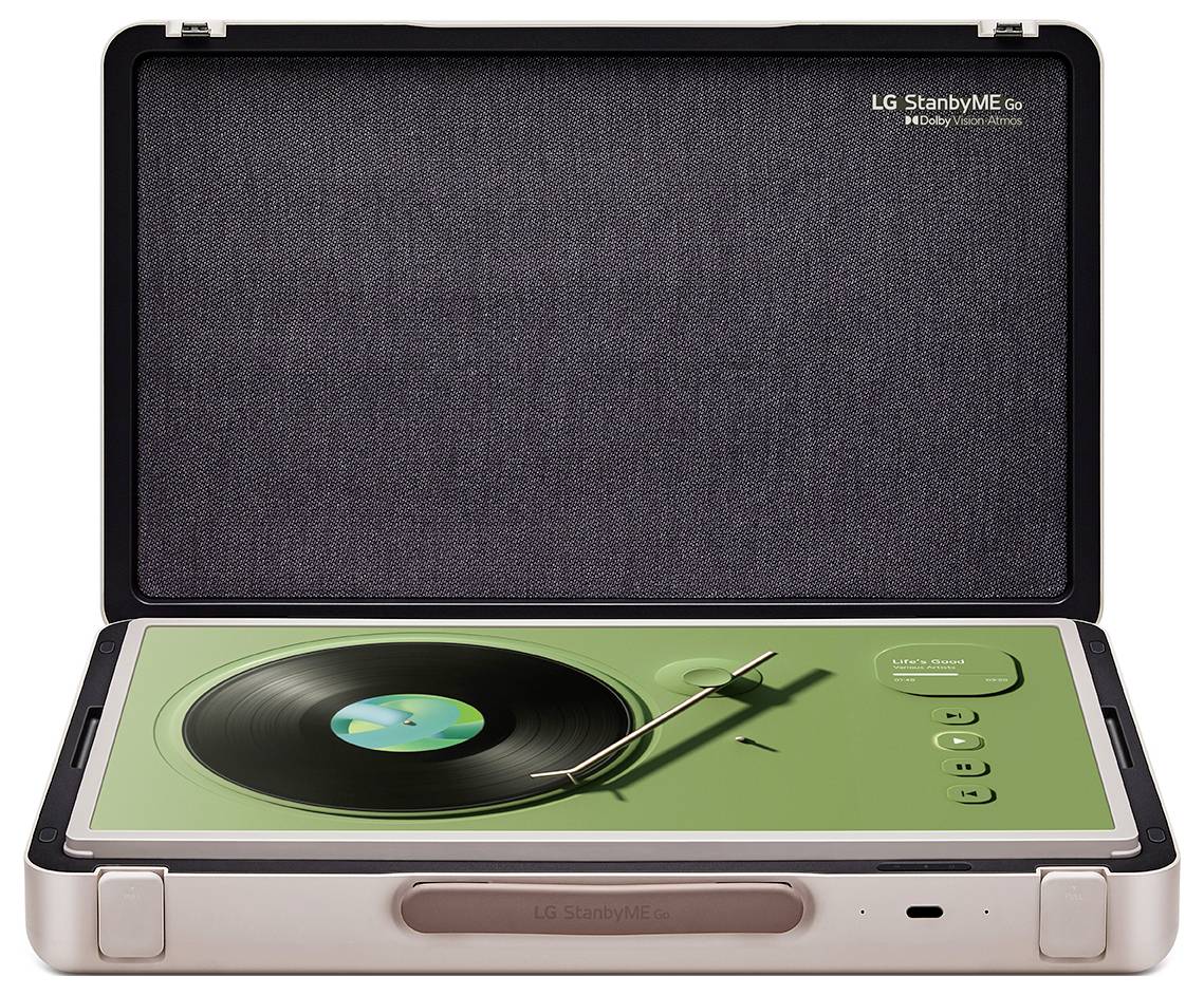 LG Electronics StanbyME Go (27LX5QKNA) LCD-TV 68cm 27 Zoll EEK E (A - G) Akkubetrieb, Full HD, Smart TV, WLAN Beige