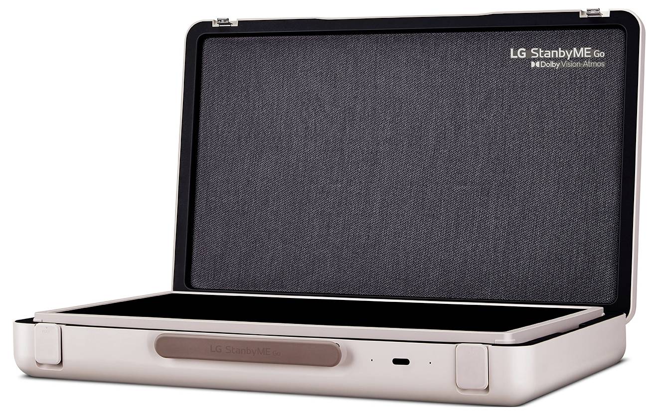 LG Electronics StanbyME Go (27LX5QKNA) LCD-TV 68cm 27 Zoll EEK E (A - G) Akkubetrieb, Full HD, Smart TV, WLAN Beige