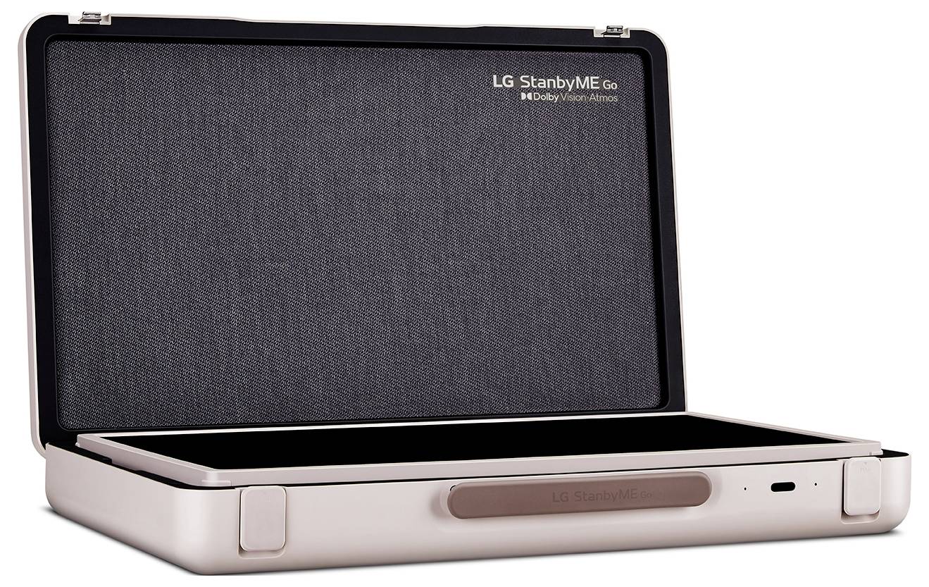 LG Electronics StanbyME Go (27LX5QKNA) LCD-TV 68cm 27 Zoll EEK E (A - G) Akkubetrieb, Full HD, Smart TV, WLAN Beige