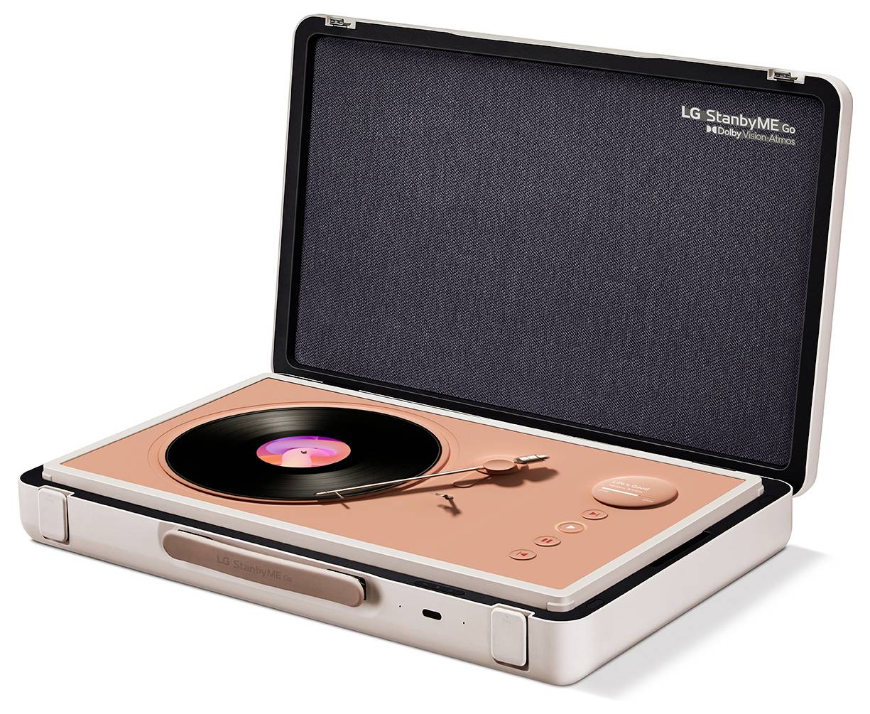 LG Electronics StanbyME Go (27LX5QKNA) LCD-TV 68cm 27 Zoll EEK E (A - G) Akkubetrieb, Full HD, Smart TV, WLAN Beige