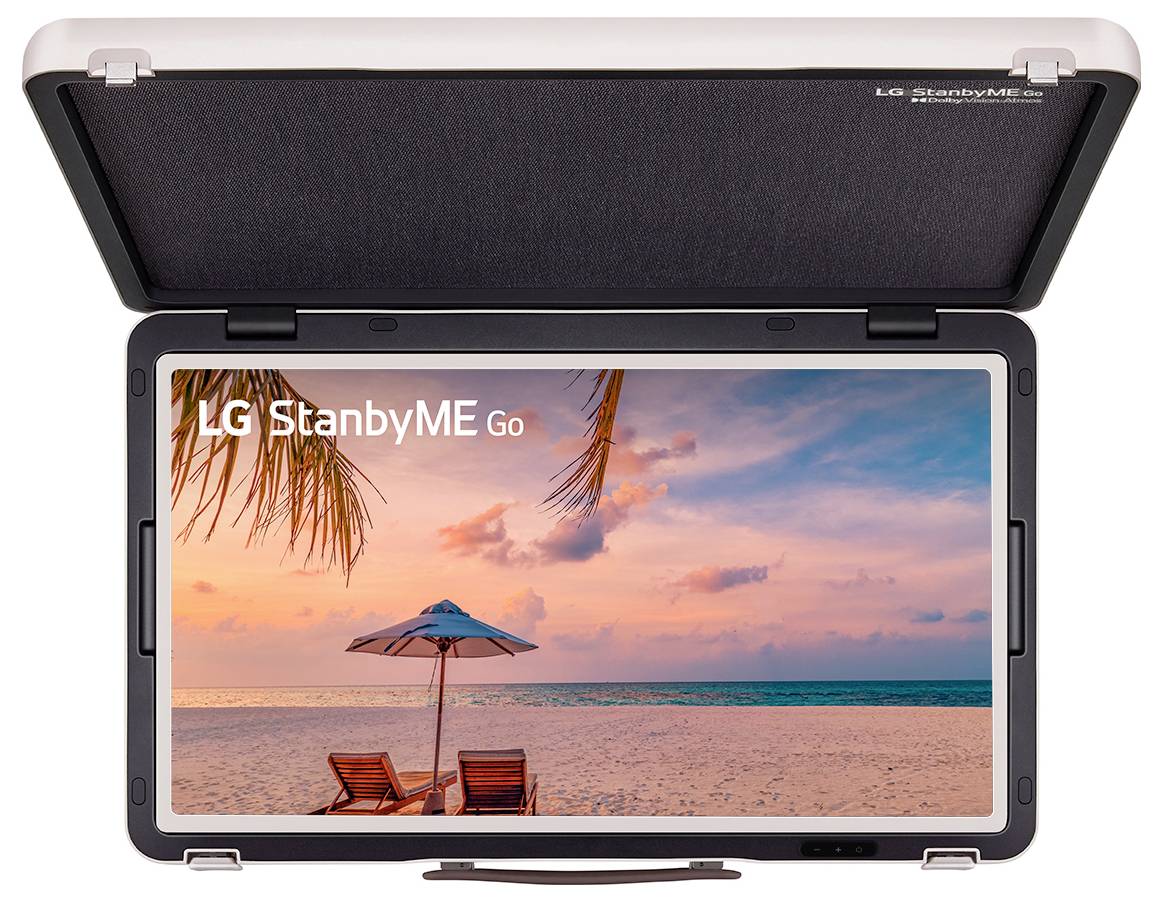 LG Electronics StanbyME Go (27LX5QKNA) LCD-TV 68cm 27 Zoll EEK E (A - G) Akkubetrieb, Full HD, Smart TV, WLAN Beige