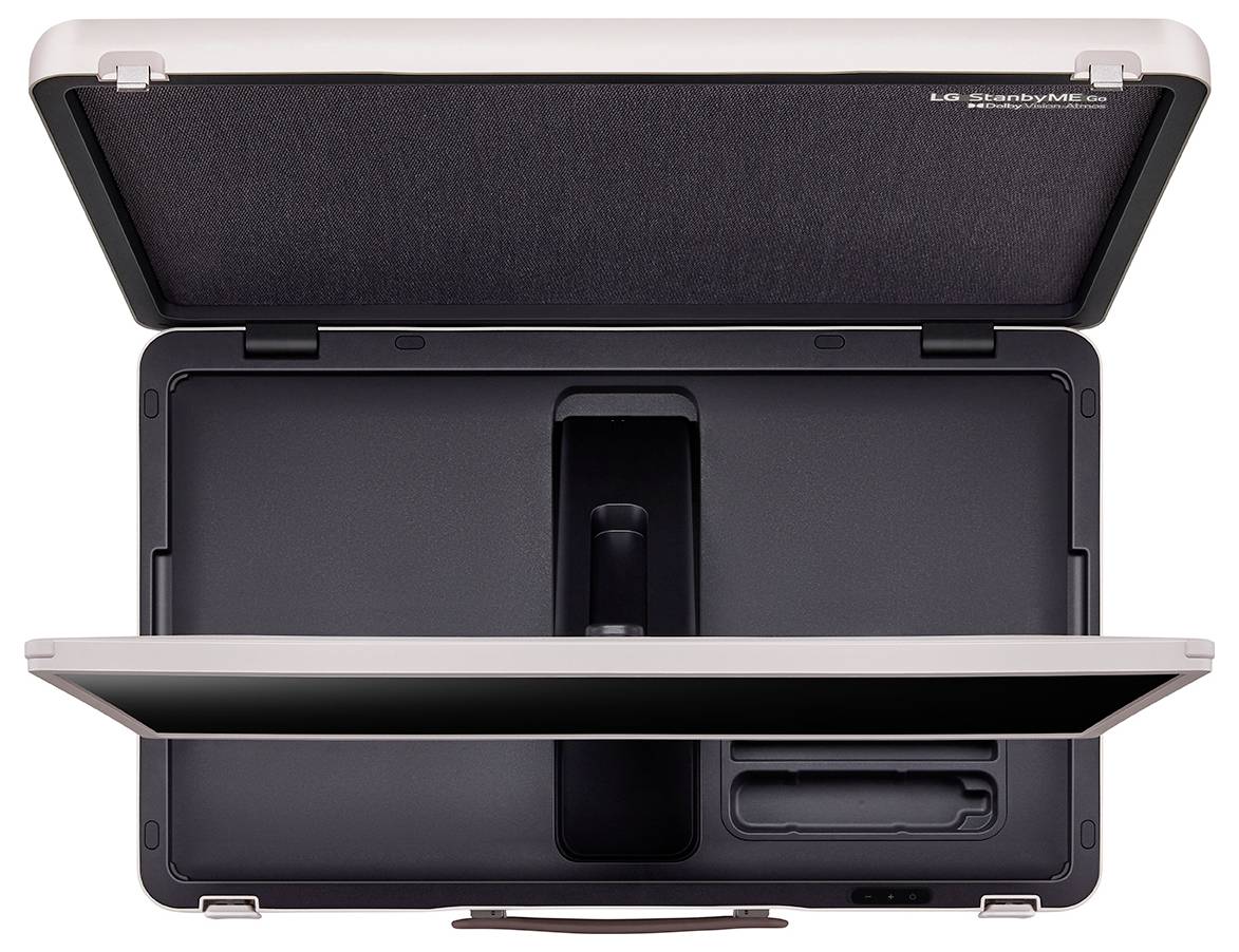 LG Electronics StanbyME Go (27LX5QKNA) LCD-TV 68cm 27 Zoll EEK E (A - G) Akkubetrieb, Full HD, Smart TV, WLAN Beige