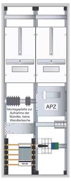 Hager FP92W3N Wandler- und Messschrank Inhalt 1St.