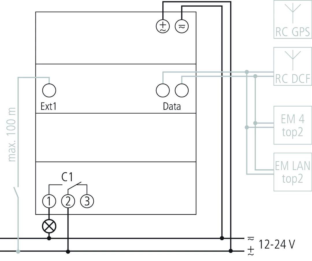 Theben 6414300 Zeitschaltuhr für Hutschiene TR 641 top2 RC 24V