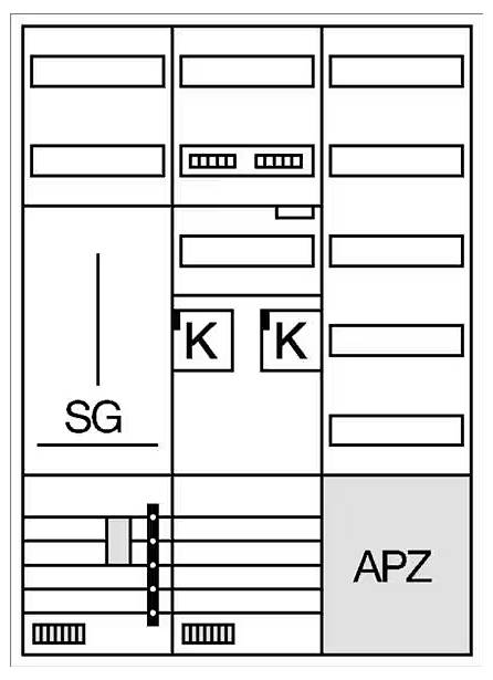 Hager ZB33SET28LS Komplettschrank Inhalt 1St.