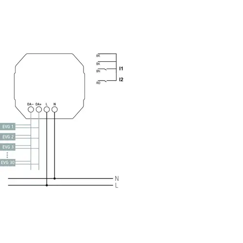 Theben 4941681 Funk-DALI-Aktor DU 1 DALI S RF KNX Theben 4941681 Funk-DALI-Aktor DU 1 DALI S RF KNX