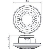 Theben 1039052 Präsenzmelder LUXA 103 S360-12 KNX UP Theben 1039052 Präsenzmelder LUXA 103 S360-12 KNX UP