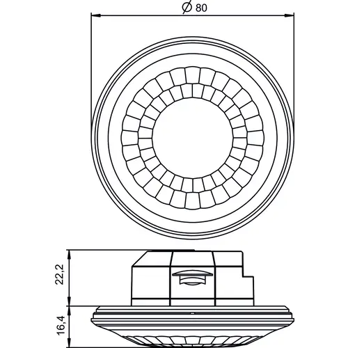 Theben 1039052 Präsenzmelder LUXA 103 S360-12 KNX UP Theben 1039052 Präsenzmelder LUXA 103 S360-12 KNX UP